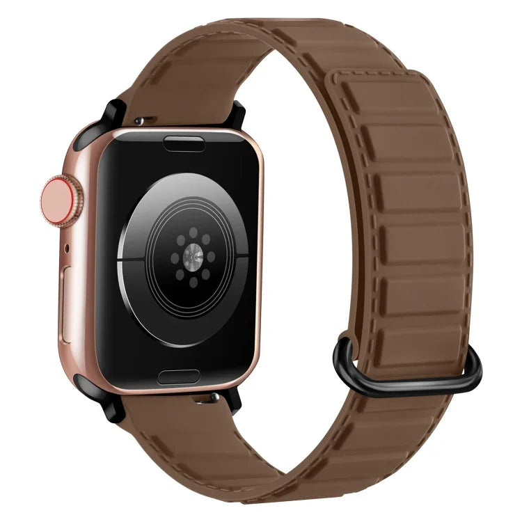 สายซิลิโคนแม่เหล็กหัวเข็มขัดกลับด้าน สำหรับ Apple Watch 38mm