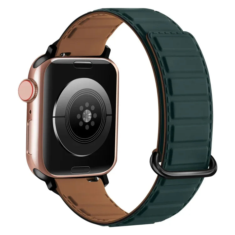 สายซิลิโคนแม่เหล็กหัวเข็มขัดกลับด้าน สำหรับ Apple Watch 38mm