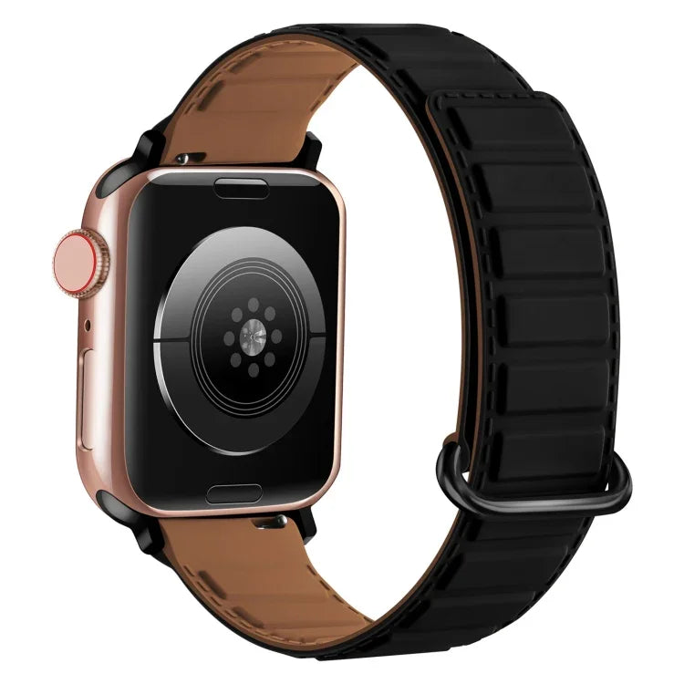 สายซิลิโคนแม่เหล็กหัวเข็มขัดกลับด้าน สำหรับ Apple Watch 38mm