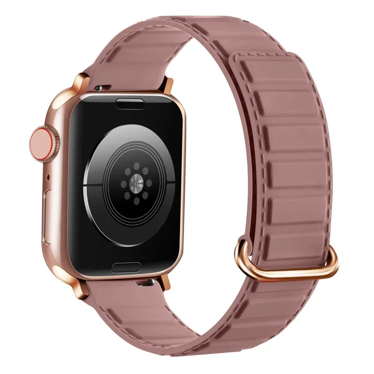 สายซิลิโคนแม่เหล็กหัวเข็มขัดกลับด้าน สำหรับ Apple Watch 38mm