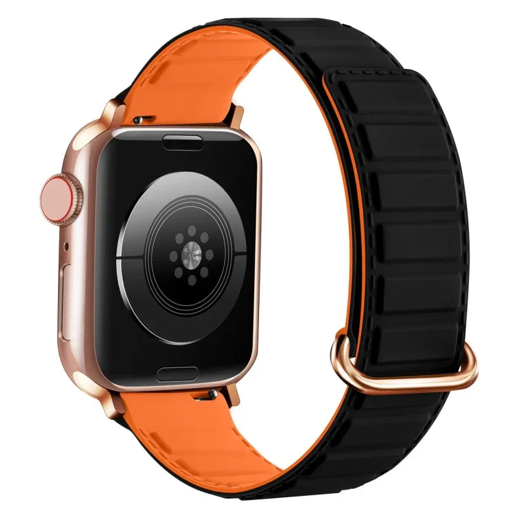 สายซิลิโคนแม่เหล็กหัวเข็มขัดกลับด้าน สำหรับ Apple Watch 38mm