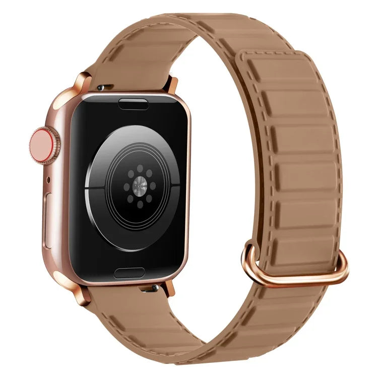 สายซิลิโคนแม่เหล็กหัวเข็มขัดกลับด้าน สำหรับ Apple Watch 38mm