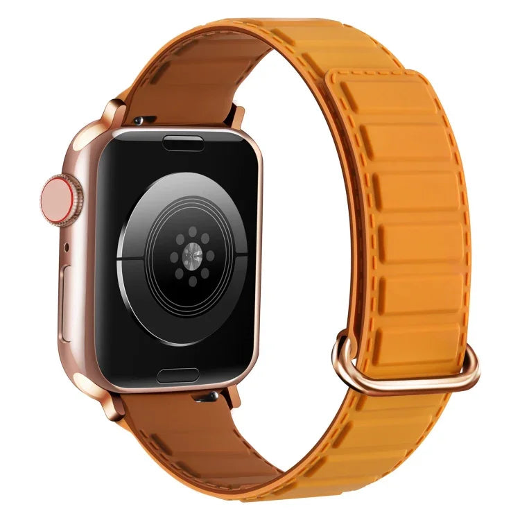 สายซิลิโคนแม่เหล็กหัวเข็มขัดกลับด้าน สำหรับ Apple Watch 38mm