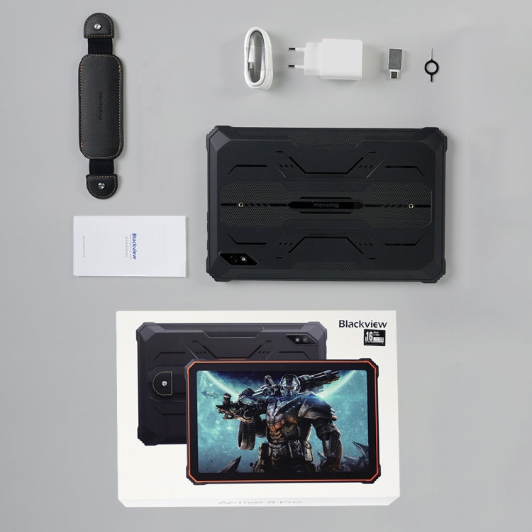 Blackview Active 8 Pro 4G แท็บเล็ตกันกระแทก, 10.36 นิ้ว 8GB+256GB Android 14 MT6789 Octa Core รองรับ Dual SIM, เวอร์ชันทั่วโลกพร้อม Google Play, ปลั๊ก EU, Active 8 Pro