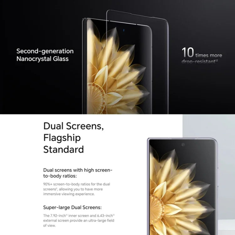 Honor Magic V2 Ultimate 5G, หน้าจอ 7.92 นิ้ว + 6.43 นิ้ว MagicOS 7.2 Snapdragon 8 Gen2 Octa Core สูงสุด 3.36GHz, เครือข่าย: 5G, OTG, ไม่รองรับ Google Play, 16GB+1TB
