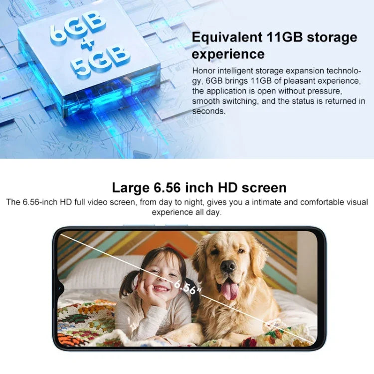 Honor Play 40C 5G, หน้าจอ 6.56 นิ้ว MagicOS 7.1 Snapdragon 480 Plus Octa Core สูงสุด 2.2GHz, เครือข่าย: 5G, ไม่รองรับ Google Play, 6GB+128GB