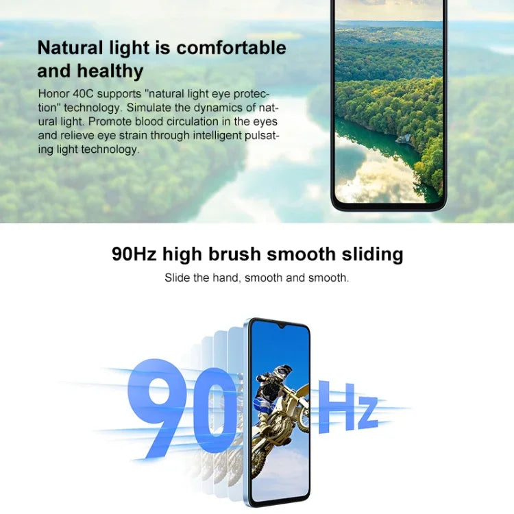 Honor Play 40C 5G, หน้าจอ 6.56 นิ้ว MagicOS 7.1 Snapdragon 480 Plus Octa Core สูงสุด 2.2GHz, เครือข่าย: 5G, ไม่รองรับ Google Play, 6GB+128GB