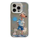 Animal Pattern Oil Painting Series PC + TPU Phone Case, For iPhone 13 Pro