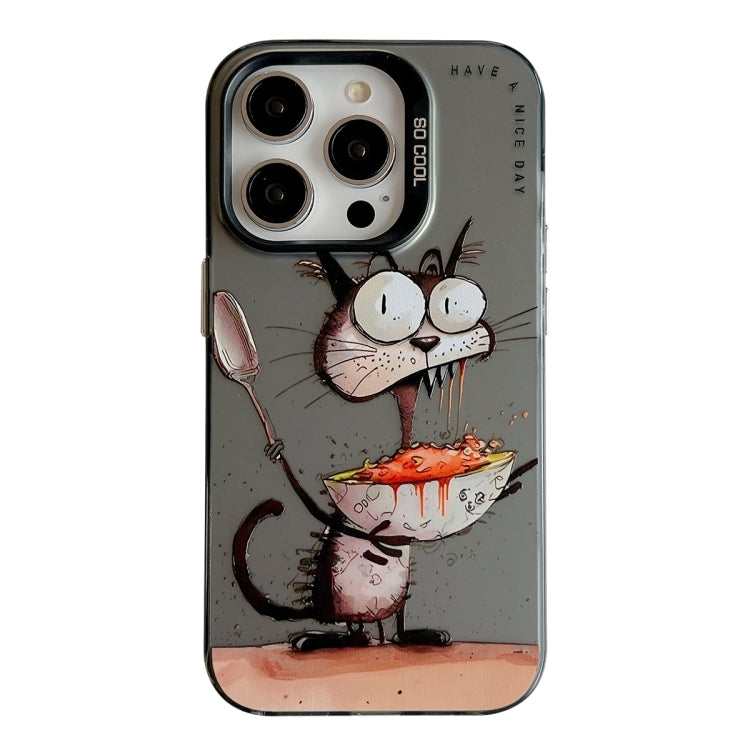 เคสโทรศัพท์ PC + TPU ซีรีส์ภาพวาดน้ำมันลายสัตว์ สำหรับ iPhone 16 Pro Max
