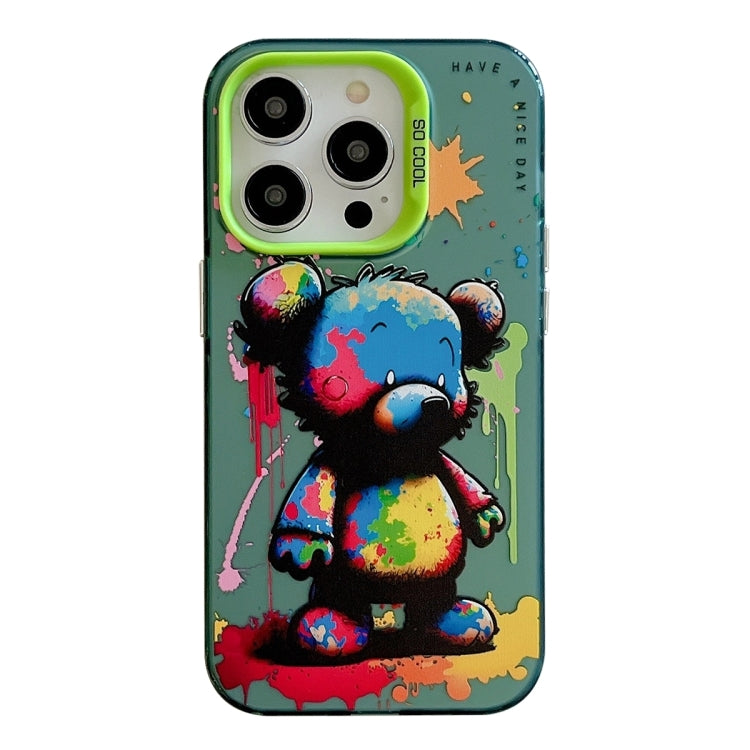 เคสโทรศัพท์ลายภาพวาดน้ำมันสัตว์ PC + TPU สำหรับ iPhone 16 Pro