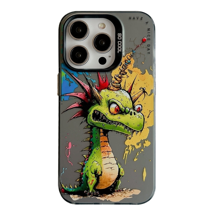 เคสโทรศัพท์ลายภาพวาดน้ำมันสัตว์ PC + TPU สำหรับ iPhone 16 Pro
