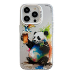 เคสโทรศัพท์ลายภาพวาดน้ำมันสัตว์ PC + TPU สำหรับ iPhone 16 Pro