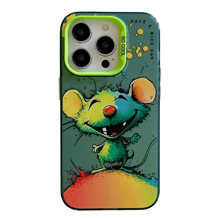 เคสโทรศัพท์ PC + TPU ซีรีส์ภาพวาดน้ำมันลายสัตว์ สำหรับ iPhone 16 Pro Max