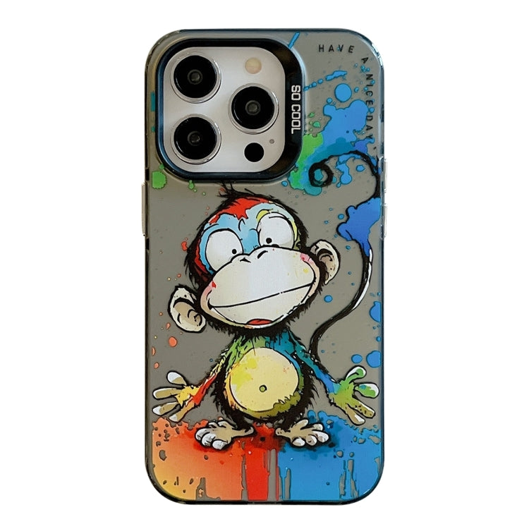 เคสโทรศัพท์ลายภาพวาดน้ำมันสัตว์ PC + TPU สำหรับ iPhone 16 Pro