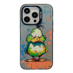 เคสโทรศัพท์ลายภาพวาดน้ำมันสัตว์ PC + TPU สำหรับ iPhone 16 Pro
