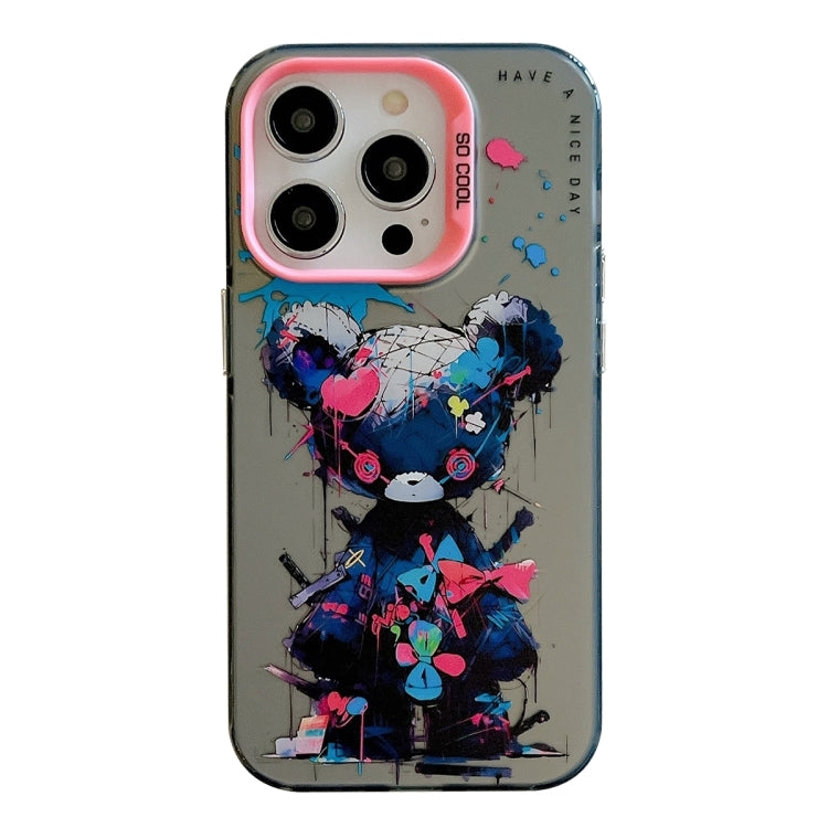 เคสโทรศัพท์ลายภาพวาดน้ำมันสัตว์ PC + TPU สำหรับ iPhone 16 Pro