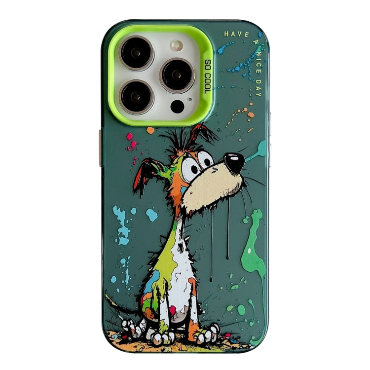 เคสโทรศัพท์ลายภาพวาดน้ำมันสัตว์ PC + TPU สำหรับ iPhone 16 Pro
