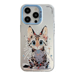 เคสโทรศัพท์ลายภาพวาดน้ำมันสัตว์ PC + TPU สำหรับ iPhone 16 Pro