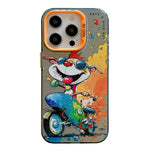 เคสโทรศัพท์ลายภาพวาดน้ำมันสัตว์ PC + TPU สำหรับ iPhone 16 Pro