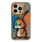 เคสโทรศัพท์ลายภาพวาดน้ำมันสัตว์ PC + TPU สำหรับ iPhone 16 Pro