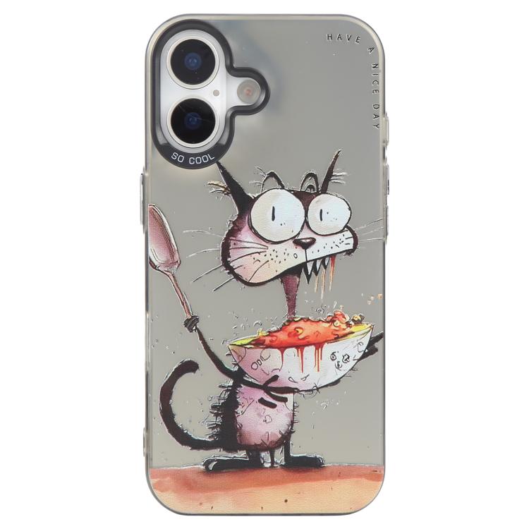 เคสโทรศัพท์ PC + TPU ซีรีส์ภาพวาดน้ำมันลายสัตว์ สำหรับ iPhone 17