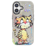 เคสโทรศัพท์ PC + TPU ซีรีส์ภาพวาดน้ำมันลายสัตว์ สำหรับ iPhone 17
