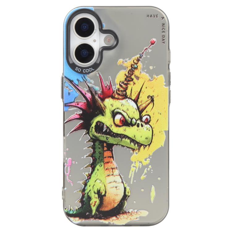 เคสโทรศัพท์ PC + TPU ซีรีส์ภาพวาดน้ำมันลายสัตว์ สำหรับ iPhone 17
