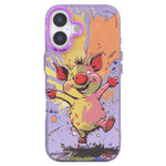 เคสโทรศัพท์ PC + TPU ซีรีส์ภาพวาดน้ำมันลายสัตว์ สำหรับ iPhone 17