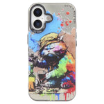 เคสโทรศัพท์ PC + TPU ซีรีส์ภาพวาดน้ำมันลายสัตว์ สำหรับ iPhone 17