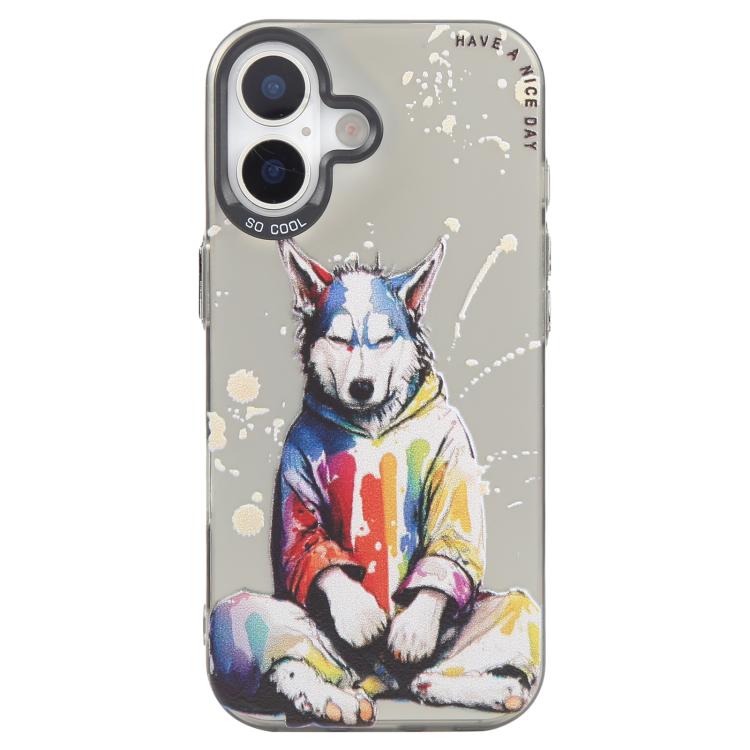 เคสโทรศัพท์ PC + TPU ซีรีส์ภาพวาดน้ำมันลายสัตว์ สำหรับ iPhone 17