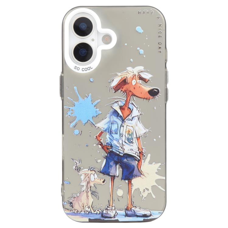 เคสโทรศัพท์ PC + TPU ซีรีส์ภาพวาดน้ำมันลายสัตว์ สำหรับ iPhone 17