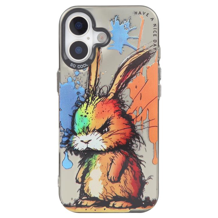 เคสโทรศัพท์ PC + TPU ซีรีส์ภาพวาดน้ำมันลายสัตว์ สำหรับ iPhone 17