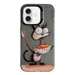เคสโทรศัพท์ PC + TPU ซีรีส์ภาพวาดน้ำมันลายสัตว์ สำหรับ iPhone 16 Pro Max