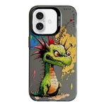เคสโทรศัพท์ PC + TPU ซีรีส์ภาพวาดน้ำมันลายสัตว์ สำหรับ iPhone 16 Pro Max