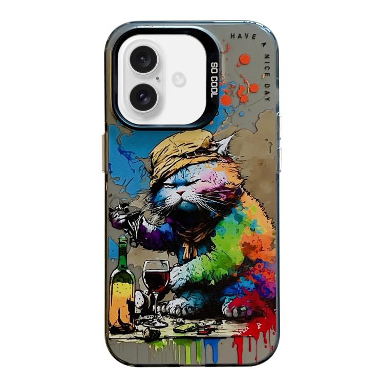 เคสโทรศัพท์ PC + TPU ซีรีส์ภาพวาดน้ำมันลายสัตว์ สำหรับ iPhone Air