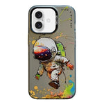 เคสโทรศัพท์ PC + TPU ซีรีส์ภาพวาดน้ำมันลายสัตว์ สำหรับ iPhone 16 Pro Max