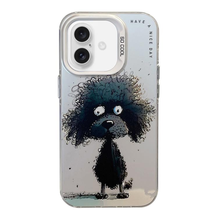 เคสโทรศัพท์ PC + TPU ซีรีส์ภาพวาดน้ำมันลายสัตว์ สำหรับ iPhone 16 Pro Max