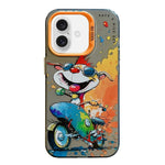 เคสโทรศัพท์ PC + TPU ซีรีส์ภาพวาดน้ำมันลายสัตว์ สำหรับ iPhone 16 Pro Max