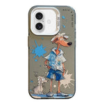 เคสโทรศัพท์ PC + TPU ซีรีส์ภาพวาดน้ำมันลายสัตว์ สำหรับ iPhone 16 Pro Max