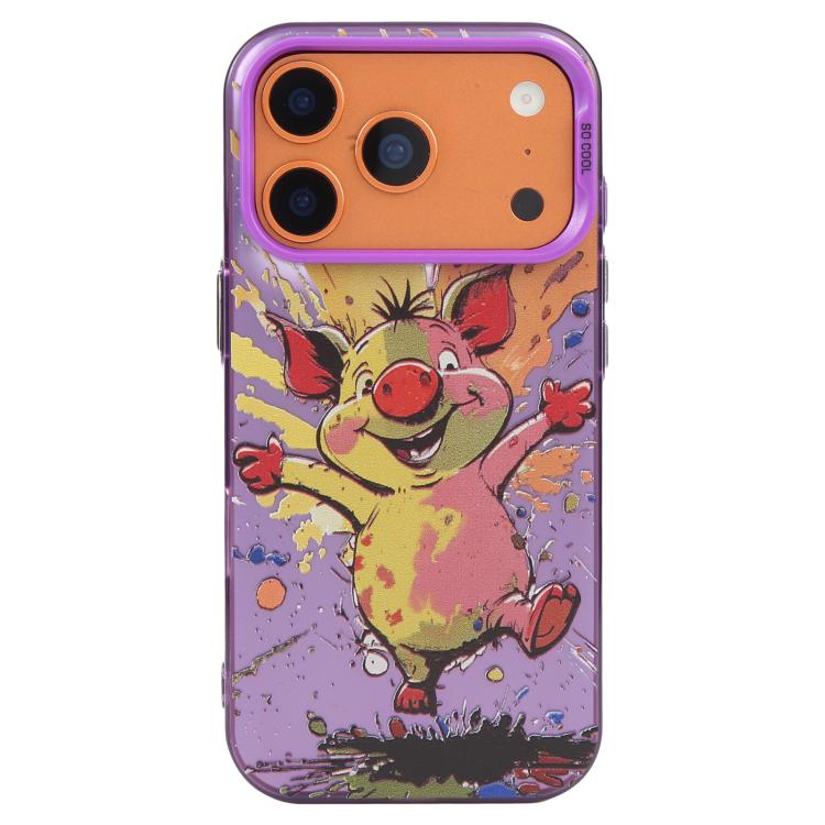 เคสโทรศัพท์ PC + TPU ซีรีส์ภาพวาดน้ำมันลายสัตว์ สำหรับ iPhone 17 Pro