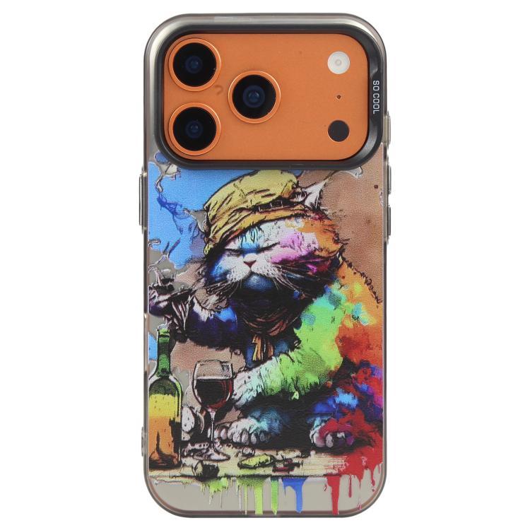 เคสโทรศัพท์ PC + TPU ซีรีส์ภาพวาดน้ำมันลายสัตว์ สำหรับ iPhone 17 Pro