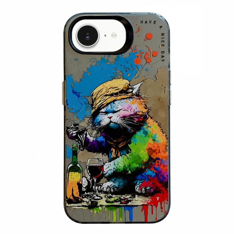 เคสโทรศัพท์ PC + TPU ซีรีส์ภาพวาดน้ำมันลายสัตว์ สำหรับ iPhone 17 Pro Max