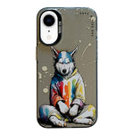 Animal Pattern Oil Painting Series PC + TPU Phone Case, For iPhone XR