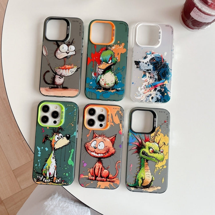เคสโทรศัพท์ PC + TPU ซีรีส์ภาพวาดน้ำมันลายสัตว์ สำหรับ iPhone 17 Pro