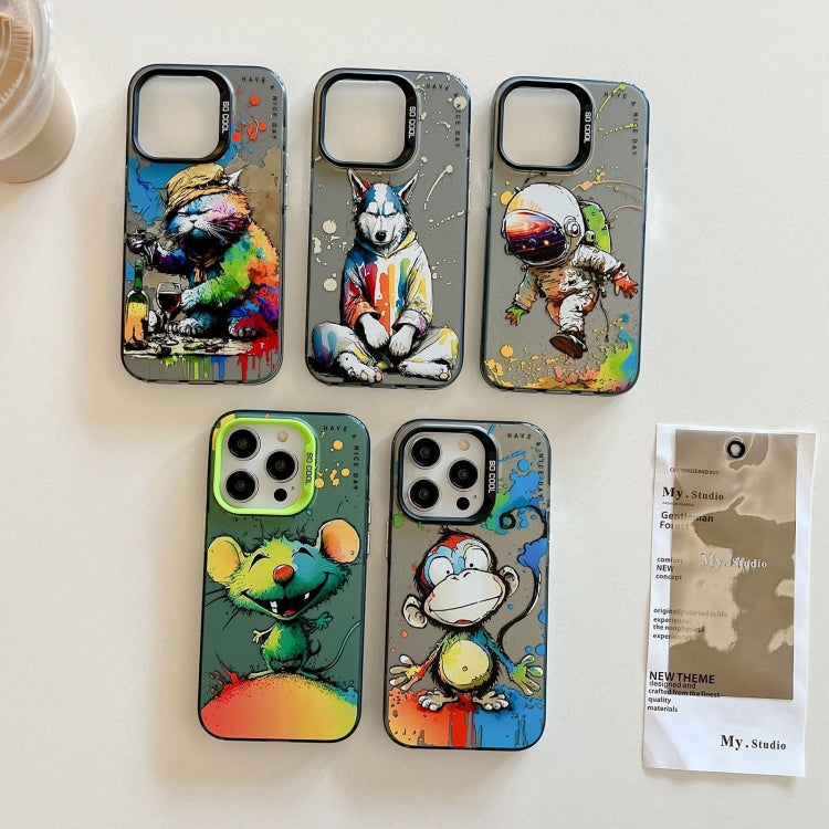 Animal Pattern Oil Painting Series PC + TPU Phone Case, For iPhone 12 Pro