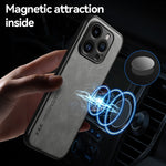 เคสโทรศัพท์หนังแม่เหล็กสัมผัสเหมือนผิวหนัง สำหรับ iPhone 14, สำหรับ iPhone 14 Pro, สำหรับ iPhone 14 Pro Max