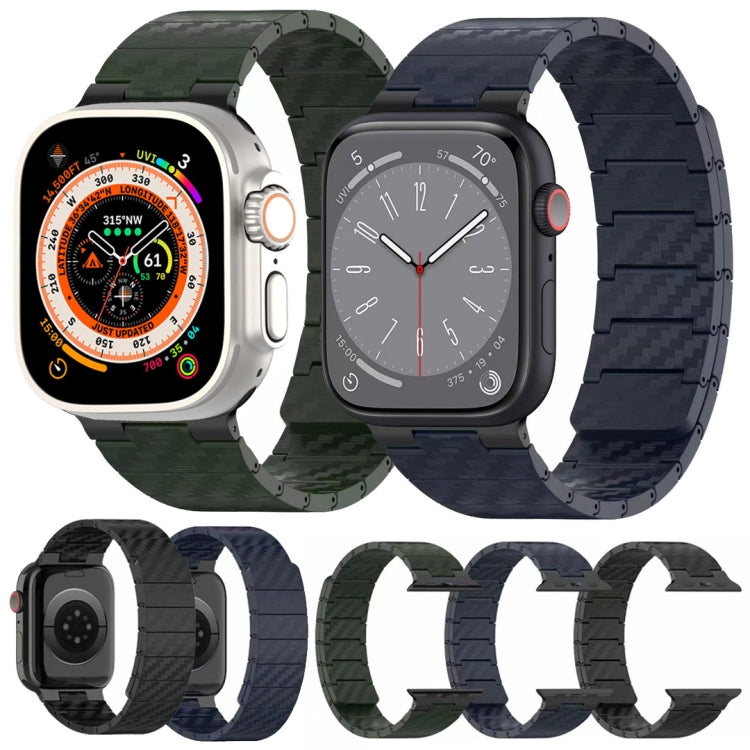 Carbon Fiber Magnetic Loop Watch Band, For Apple Watch Series 6 40mm, For Apple Watch Series 6 44mm, For Apple Watch Serie 5 44mm, For Apple Watch Series 5 40mm, For Apple Watch  Series 4 44mm, For Apple Watch Series 4 40mm, For Apple Watch Series 3 38...