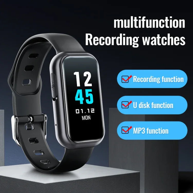 สร้อยข้อมือบลูทูธ JNN S16 MP3 ลดเสียงรบกวน HD ควบคุมด้วยเสียง บันทึกเสียง, 4GB, 8GB, 16GB, 32GB, 64GB