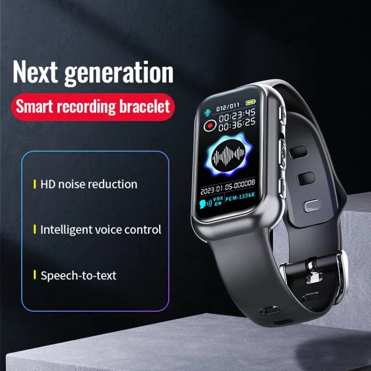 สร้อยข้อมือบลูทูธ JNN S16 MP3 ลดเสียงรบกวน HD ควบคุมด้วยเสียง บันทึกเสียง, 4GB, 8GB, 16GB, 32GB, 64GB