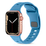สายรัดนาฬิกาซิลิโคนลายเส้นหัวเข็มขัดสี่เหลี่ยม สำหรับ Apple Watch 42mm, Apple Watch 38mm